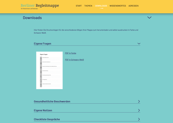 Begleitmappe.de Screenshot